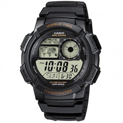 Casio Collection digital Herren Armbanduhr schwarz AE-1000W-1AVEF