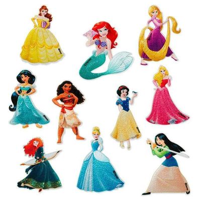 Disney Prinzessinnen Applikationen, Bügelbild Patches Arielle Vaiana Mulan Belle