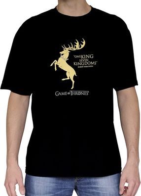 Game of Thrones T-Shirt "Baratheon" Shirt schwarz one King seven Kingdoms S-XXL