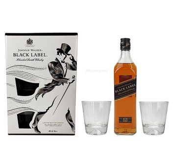 Johnnie Walker Black Label Scotch Flasche 0,7l 700ml (40% Vol) OHNE Geschenkver