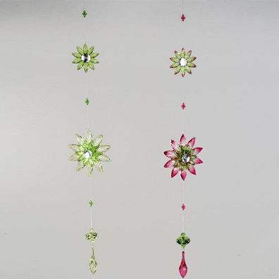 Formano Girlande Deko Fensterbild Hänger Blume Acryl Stein grün lila NEU
