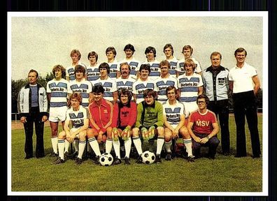 MSV Duisburg + +1978-79+ + Super Mannschaftskarte + +