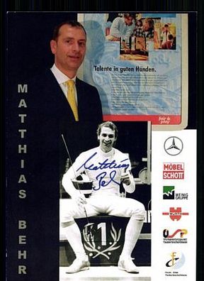 Matthias Behr Autogrammkarte Original Signiert Fechten + A 58059