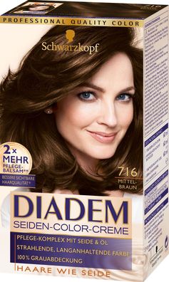 DIADEM Seiden Color-Creme Nr. 716 mittelbraun 180 ml Neu/ OVP ( 1-er Pack)