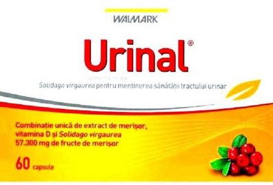 URINAL 60 capsules (Cranberry extract + Vitamin D)