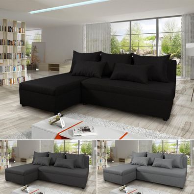 Ecksofa Pono mit Schlaffunktion - Couchgarnitur, Eckcouch, L-Form Couch, Sofagarnitur