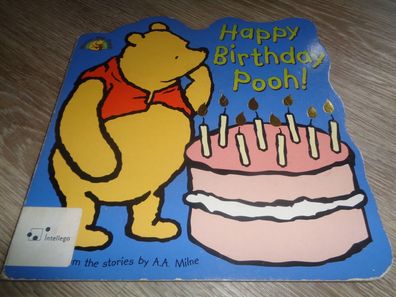 Bilderbuch -Hartkarton - Happy Birthday Pooh! auf englisch geschrieben