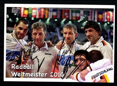 Radball Weltmeister 2010 Autogrammkarte Original Signiert Radball + A 58249