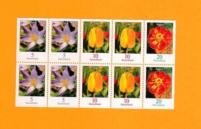 Bund Dauerserie Blumen - Zusammendruckbogen (2480,2484,2471) postfrisch (2)