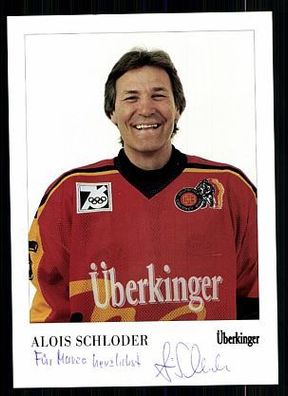 Alois Schloder DEB AK 90er Jahre TOP Original Signiert Eishockey + A 58334