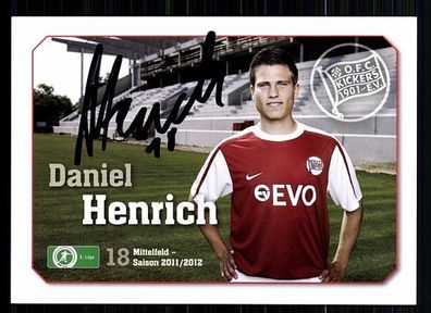Daniel Henrich Kickers Offenbach 2011-12 Autogrammkarte + A 58475