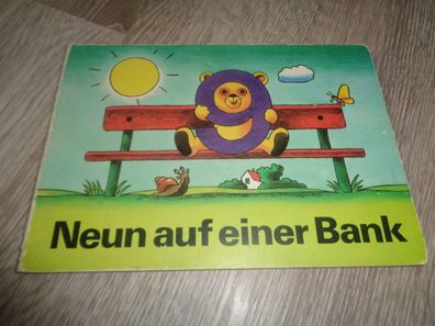 Papp Bilderbuch- Neun auf einer Bank-Verlag für Lehrmittel Pössneck-2. Auflage