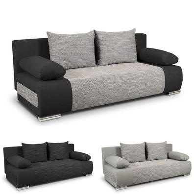 Schlafsofa Naki - Sofa mit Schlaffunktion und Bettkasten, Bettsofa, Couch