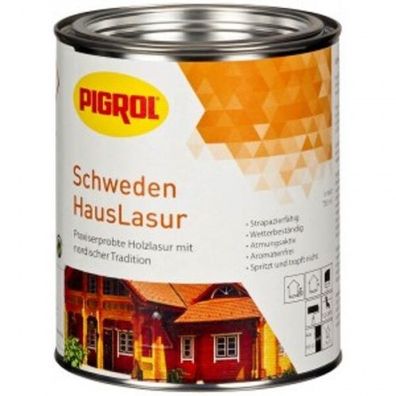 Pigrol SchwedenHausLasur haselnuß 0,75 Liter