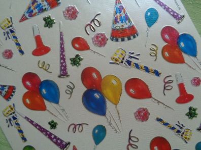 Motivbogen Spiel & Spass Party Geburtstag Luftballons .....