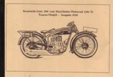 Eratzteile-Liste NSU 301 T Motorrad Kraftrad Oldtimer