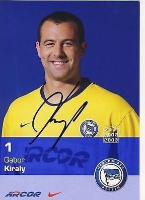 Gabor Kiraly Hertha BSC 2002-03 Autogrammkarte + A 2613