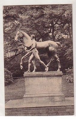 34371 Ak Bremen Denkmal "Der Rosselenker" 1908