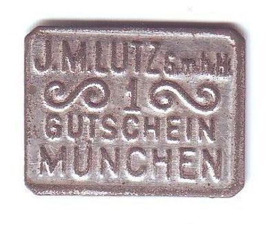 alte Wertmarke J.M. Lutz GmbH München chemische Fabrik um 1920 (107175)