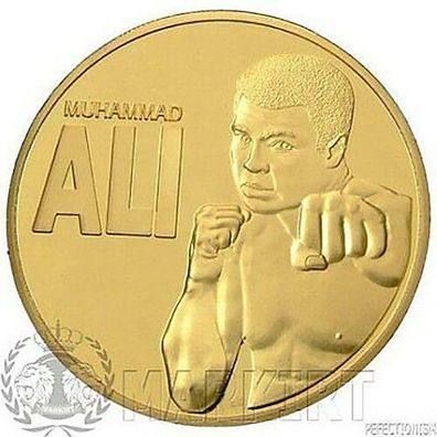 Muhammad Ali Medaille Münze * Rarität* NEU Boxen Gedenkmedaille Gilded