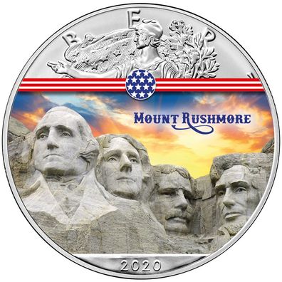 USA American Silber Eagle 2020 Mount Rushmore Farbe 1 oz 999 Silber (2)