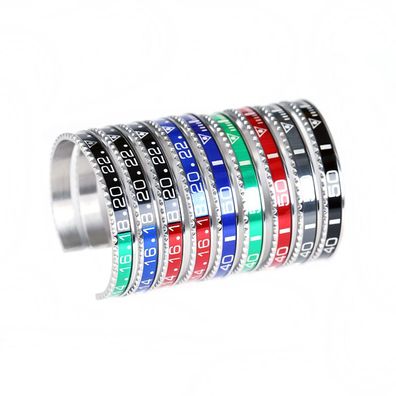 Armreif Armband Bracelet Edelstahl Lünette passend zur Uhr Geschenk viele Farben