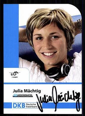 Julia Mächtig Autogrammkarte Original Signiert Leichtathletik + A 58687