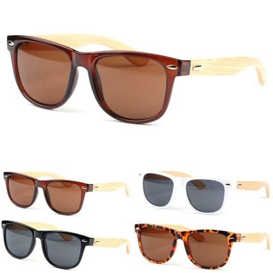 Sonnenbrille Brille Bügel aus Holz Bügel Nerd Style Unisex Bambus