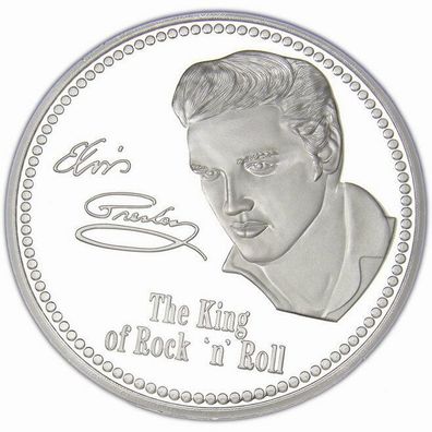 Elvis Presley The King Medaille Neusilber Medaille