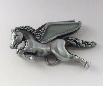 Gürtelschnalle Pegasus Pferd mit Flügel Reiter Wechselgürtelchnalle Pegasos M8