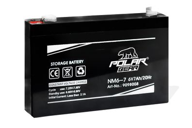 PolarBear Blei Gel Akku 6V 7Ah/ 20Hr NM6-7 Kinderauto Quad Atv Batterie