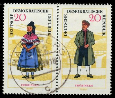 DDR Zusammendruck Nr WZd148 zentrisch gestempelt WAAGR PAAR X105BA2