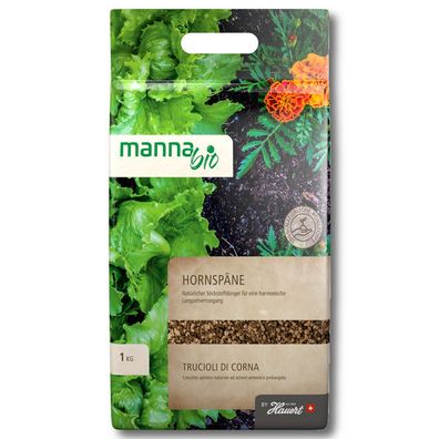 Manna Bio Hornspäne 1 kg Langzeit Universaldünger Gemüsedünger Blumendünger