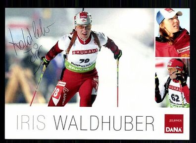 Iris Waldhuber Autogrammkarte Original Signiert Biathlon + A 58826