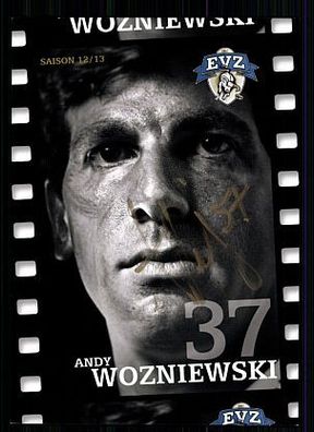 Andy Wozniewski EV Zug 2012-12 Autogrammkarte Original Signiert Eishockey + A 58717