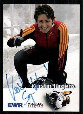 Kerstin Jürgens Autogrammkarte Original Signiert Rodeln + A 58811