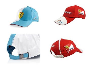 Scuderia Ferrari F1 Formel Eins Alonso Logo Santander Puma Cap Cappi Mütze NEU