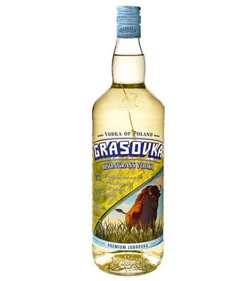 Grasovka Bisongras Vodka in der 1,00 Ltr. Flasche aus Polen