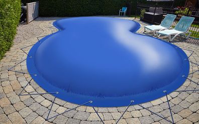 Aufblasbare achtform Poolabdeckung Poolplane aus LKW Plane 680 g/ m² (1360g/ m²)