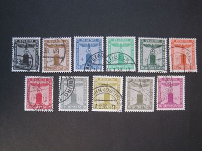 Deutsches Reich Dienstmarken MiNr. 144-154 gestempelt (i 593)
