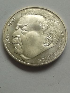 5 Mark 1975 J Deutschland Silber Friedrich Ebert stempelglanz
