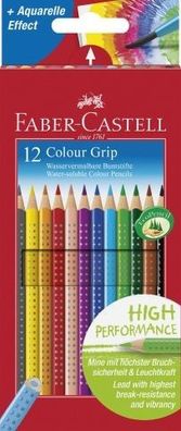 FABER-CASTELL Dreikant Buntstifte Colour GRIP 12er Etui 112412