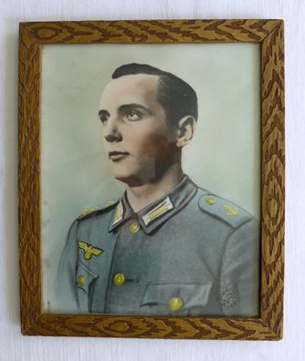 Portrait coloriertes Foto Soldat Marine WK 2 EDAC Paris 1942
