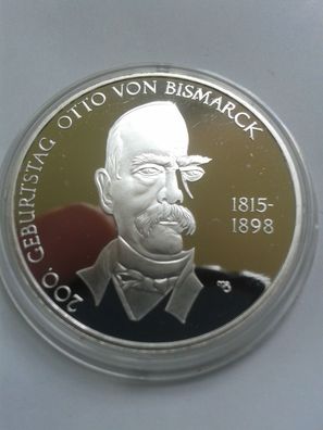 10 euro 2015 PP Silber Deutschland Otto von Bismarck Politiker und Staatsmann + Flyer