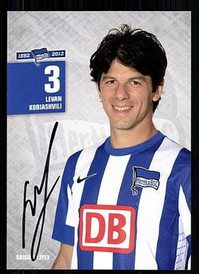 Levan Kobiashvili Hertha BSC Berlin 2012-13 Autogrammkarte + A 59103
