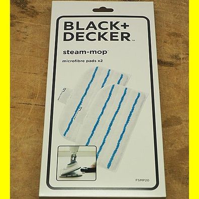 Black & Decker FSMP20 steam-mop microfibre pads x2 - Neu