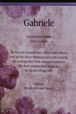 Gabriele, Namenskarte Gabriele, Geburtstagskarte Gabriele, Karte Gabriele
