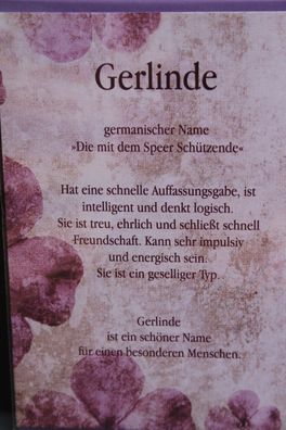 Gerlinde, Namenskarte Gerlinde, Geburtstagskarte Gerlinde, Karte Gerlinde