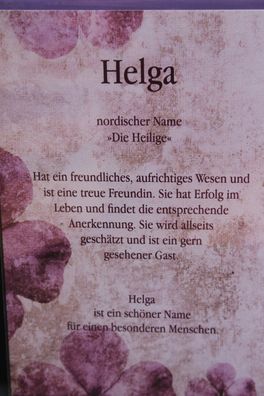 Helga, Namenskarte Helga, Geburtstagskarte Helga, Karte Helga