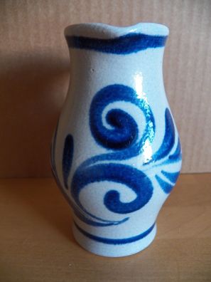 Vase Kanne Krug in blau/ grau ca. 14 cm hoch ca. 0,3L/ MM